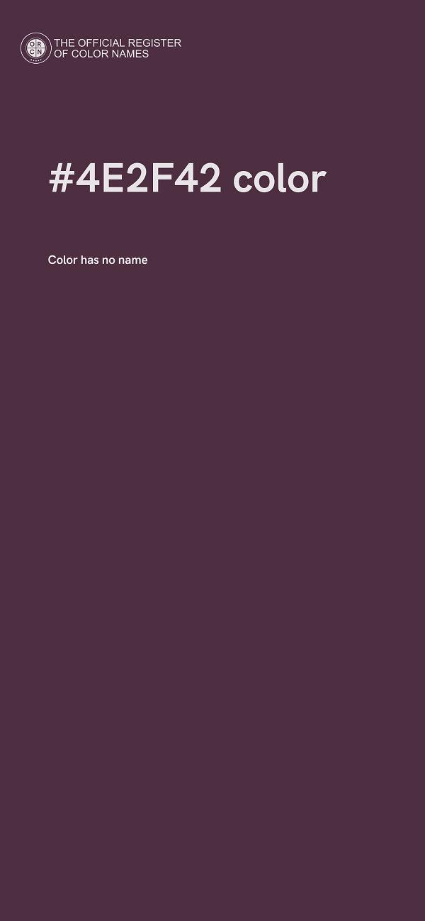 #4E2F42 color image