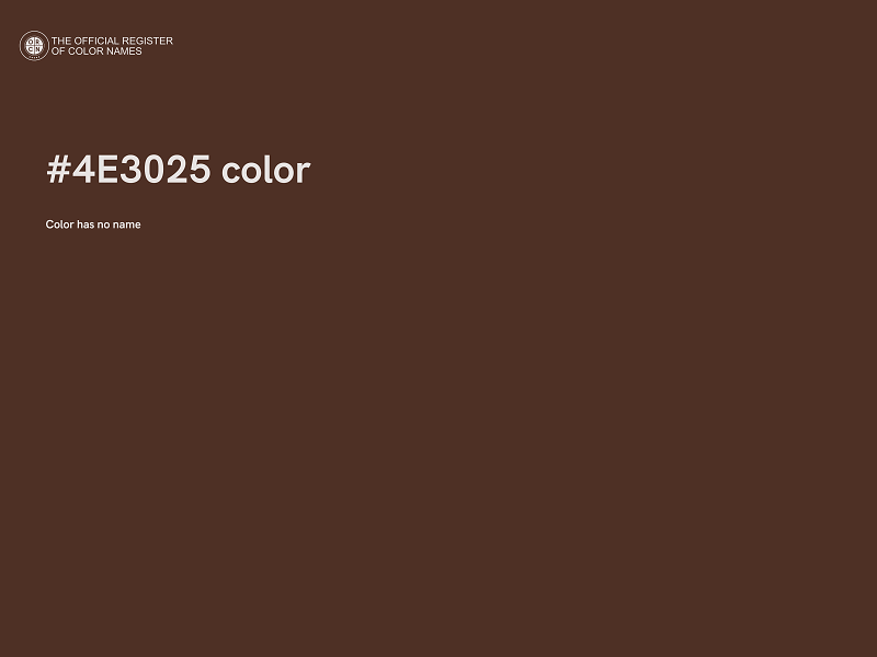 #4E3025 color image