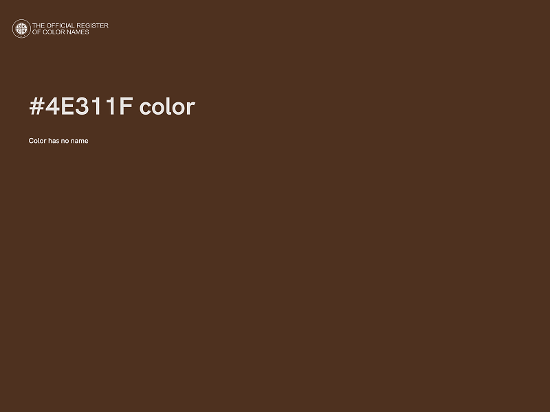 #4E311F color image