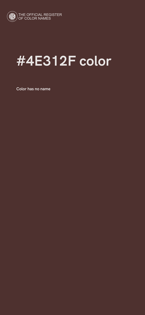 #4E312F color image