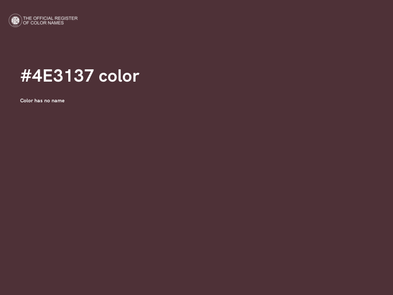 #4E3137 color image