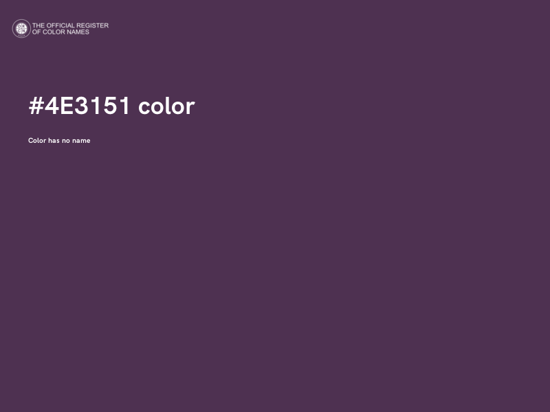 #4E3151 color image