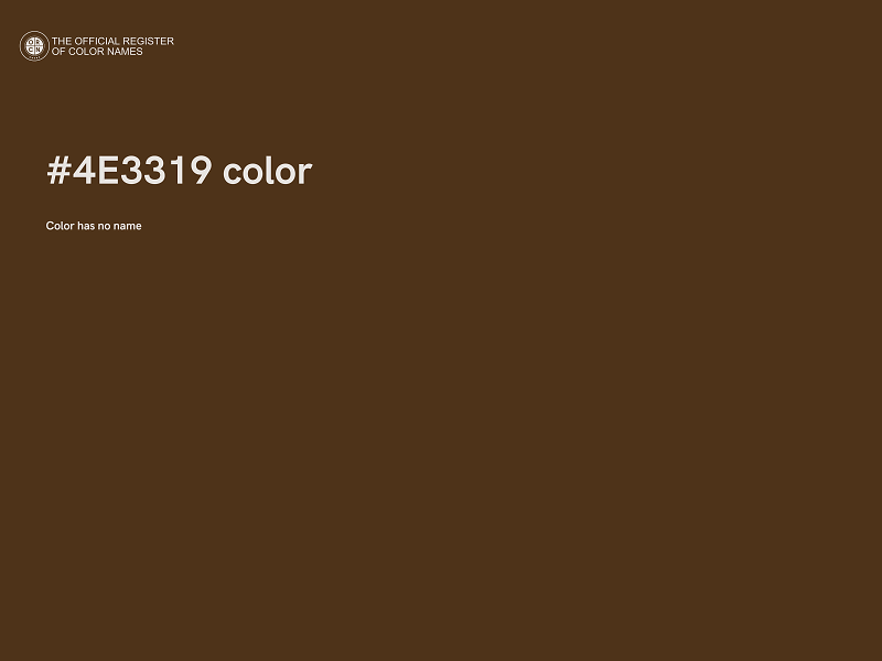 #4E3319 color image