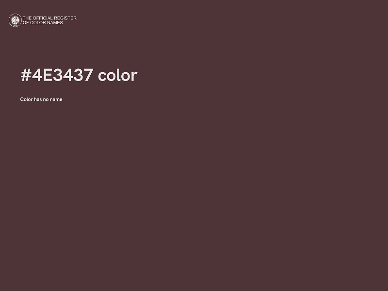 #4E3437 color image