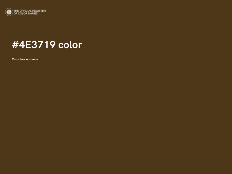 #4E3719 color image
