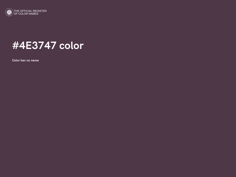 #4E3747 color image