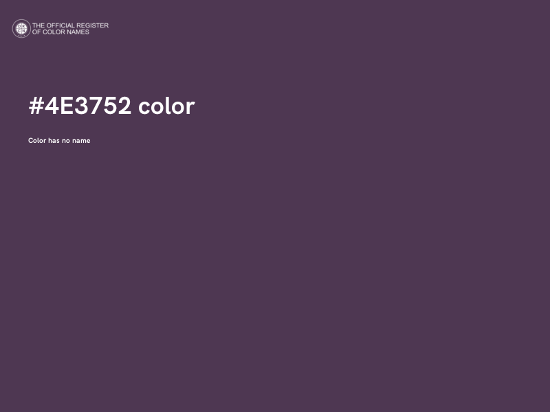 #4E3752 color image