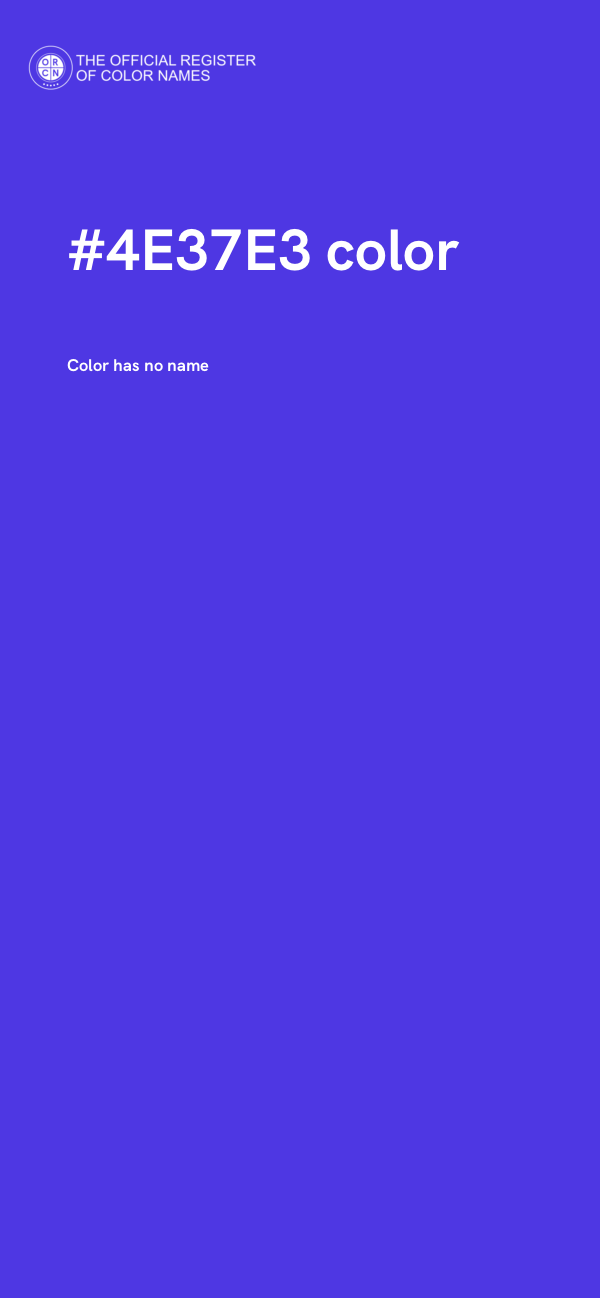 #4E37E3 color image