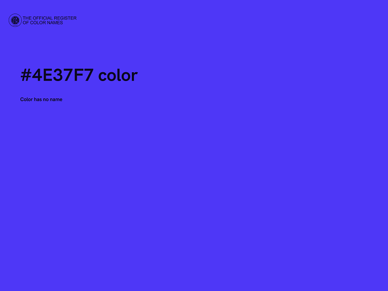 #4E37F7 color image