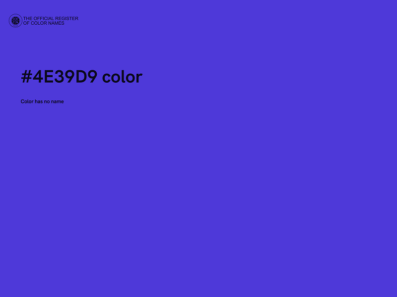 #4E39D9 color image