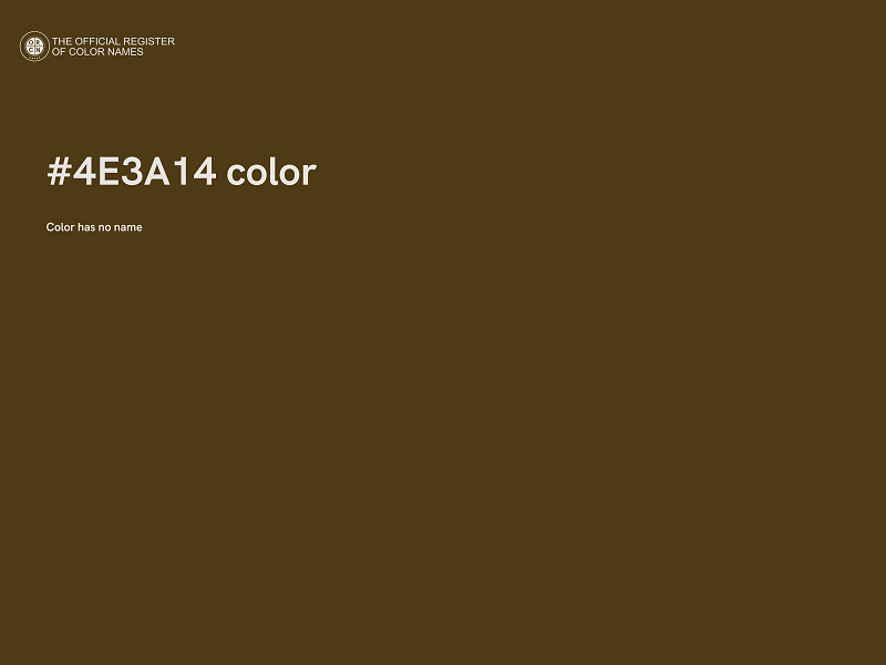 #4E3A14 color image