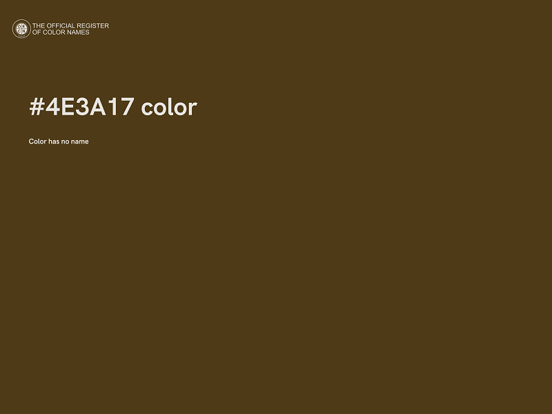 #4E3A17 color image