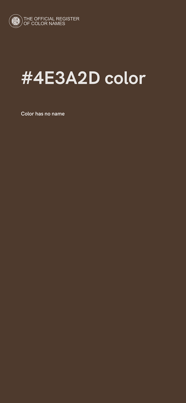 #4E3A2D color image