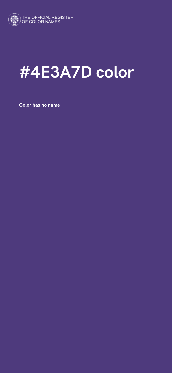 #4E3A7D color image