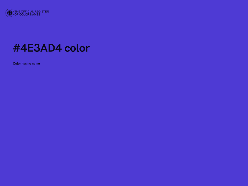 #4E3AD4 color image