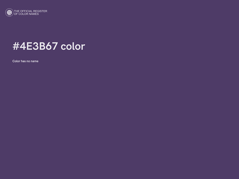 #4E3B67 color image