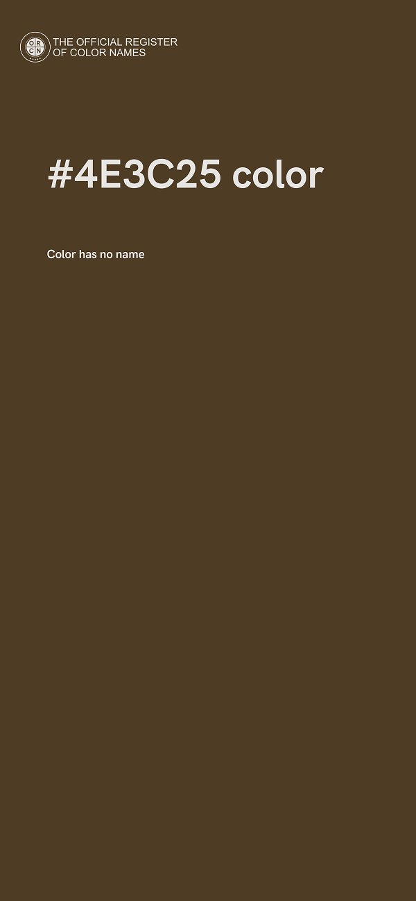 #4E3C25 color image