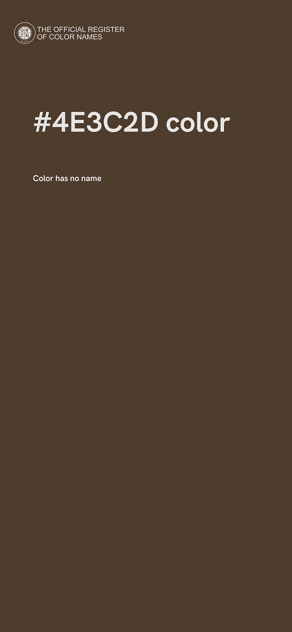 #4E3C2D color image