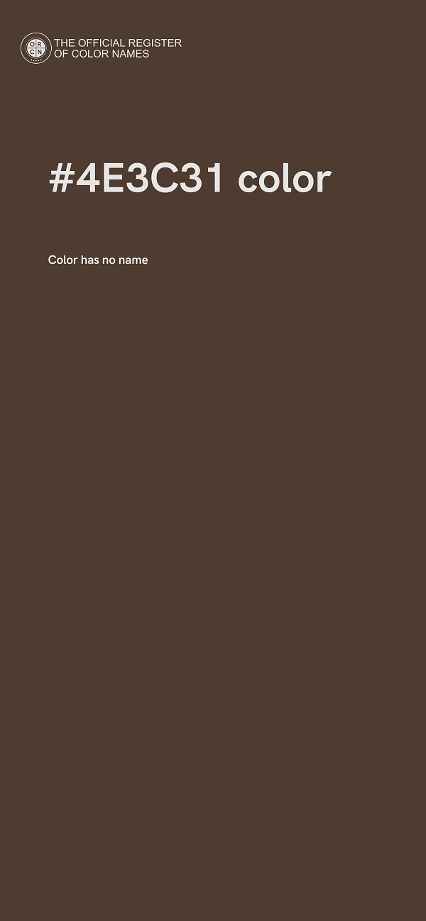 #4E3C31 color image