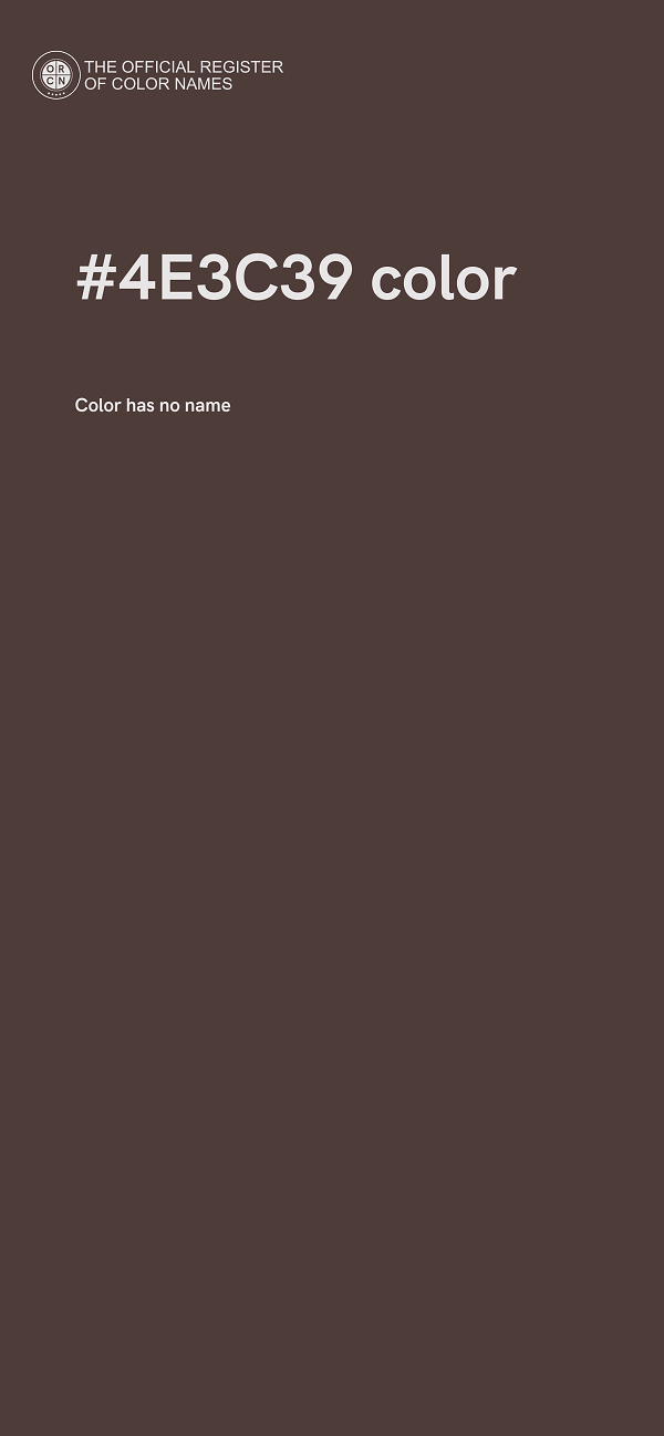 #4E3C39 color image