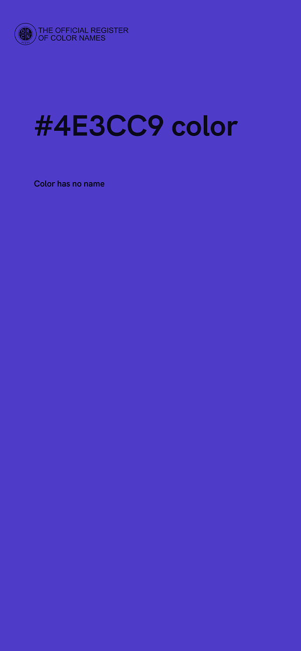#4E3CC9 color image