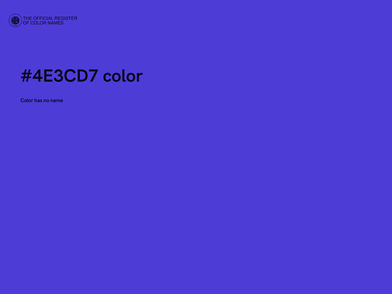 #4E3CD7 color image