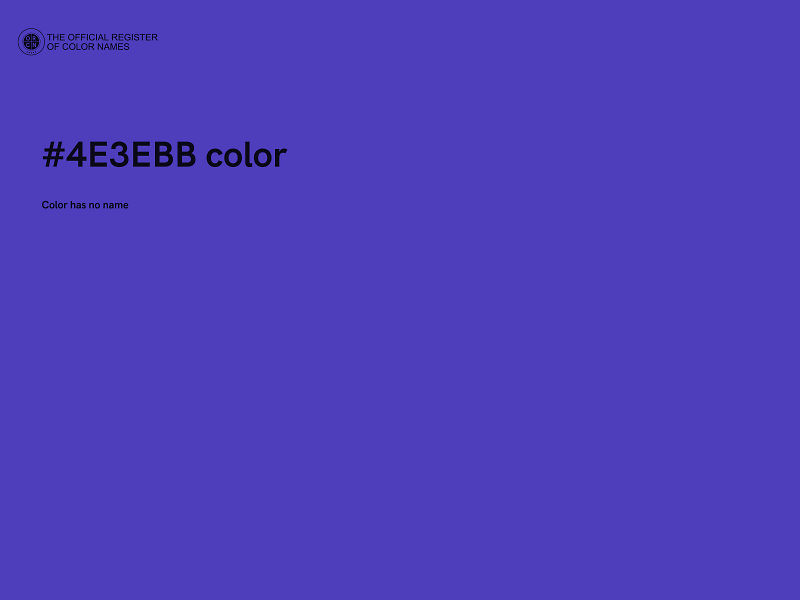 #4E3EBB color image