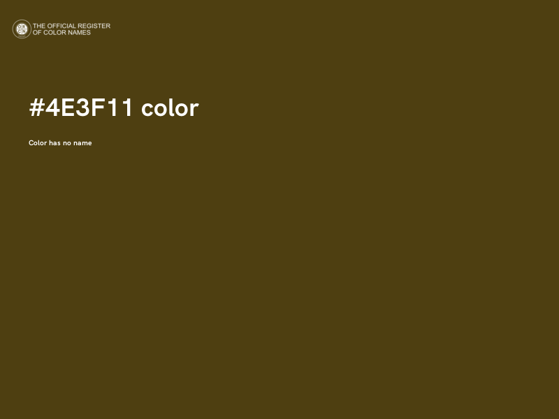 #4E3F11 color image