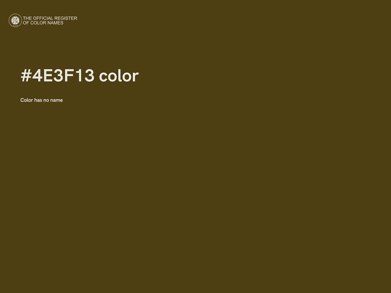 #4E3F13 color image
