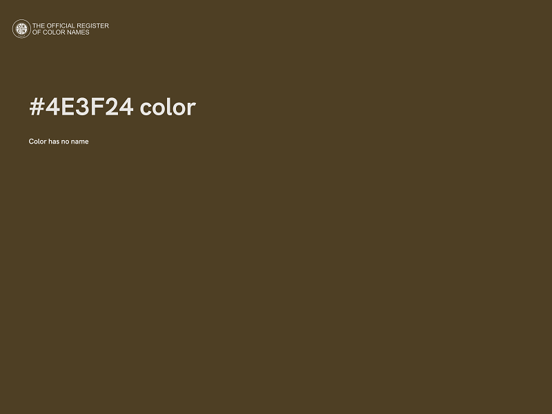 #4E3F24 color image