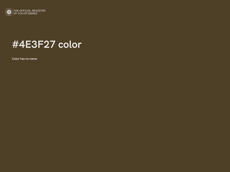 #4E3F27 color image