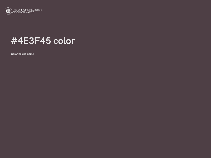 #4E3F45 color image