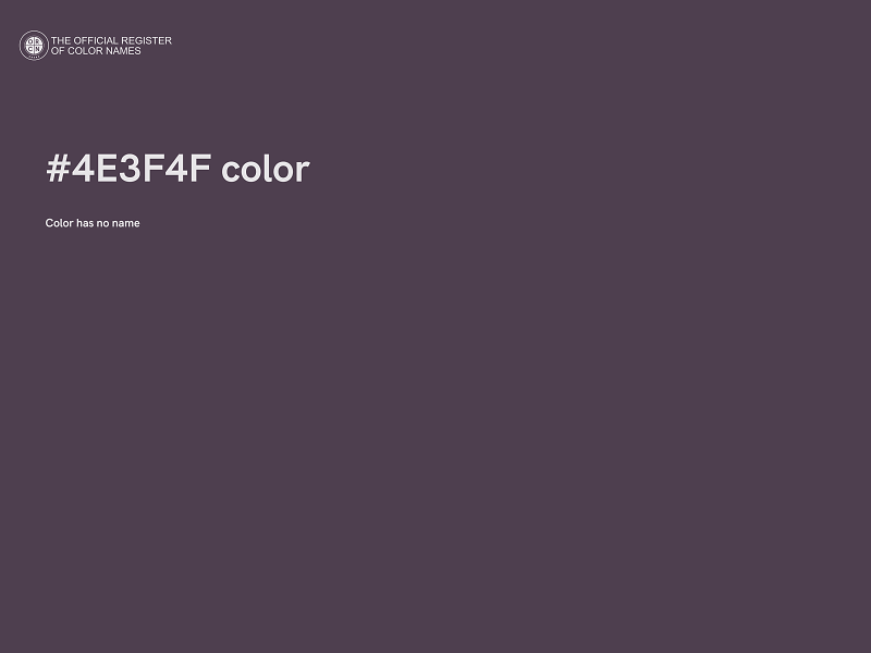 #4E3F4F color image