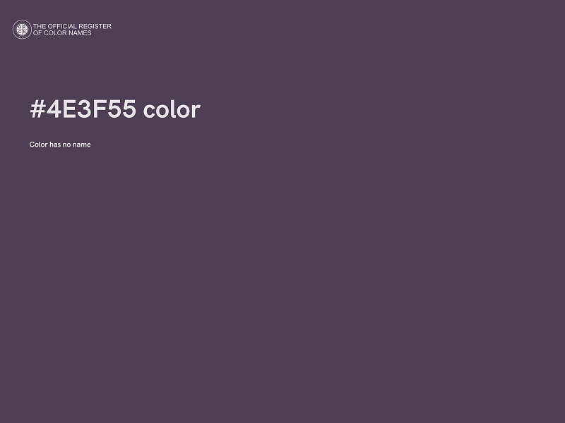 #4E3F55 color image