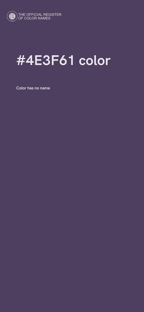 #4E3F61 color image