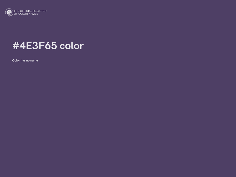 #4E3F65 color image