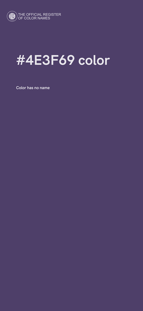 #4E3F69 color image