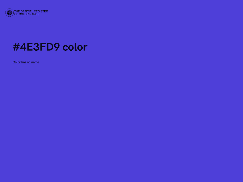 #4E3FD9 color image