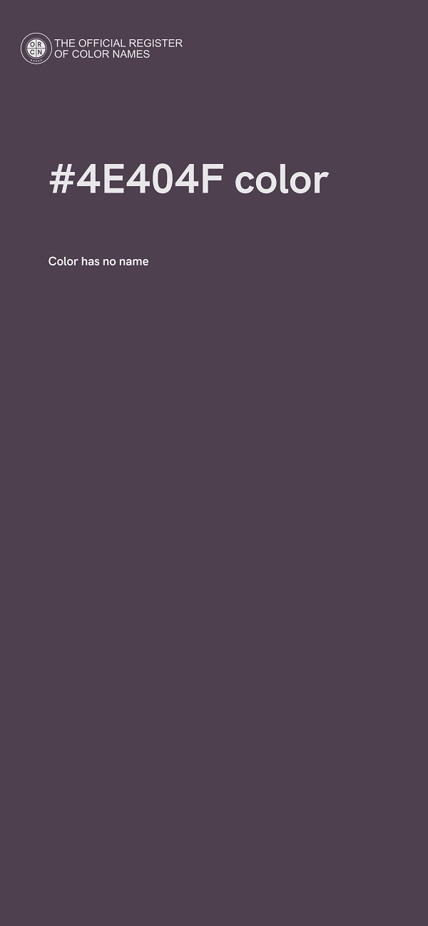 #4E404F color image