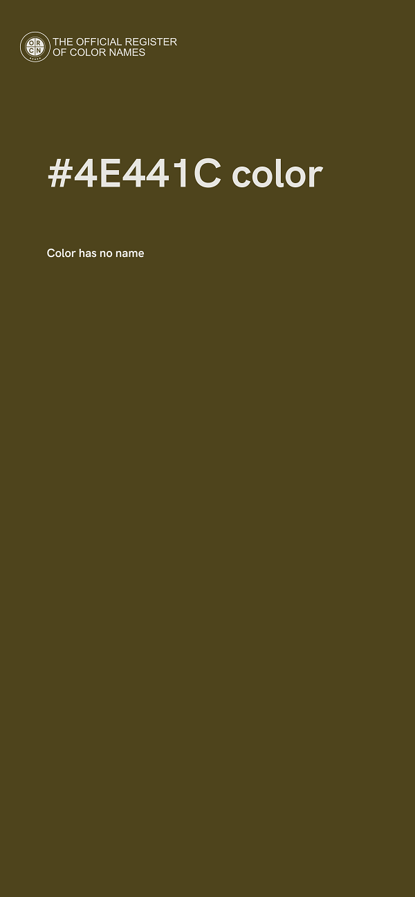 #4E441C color image