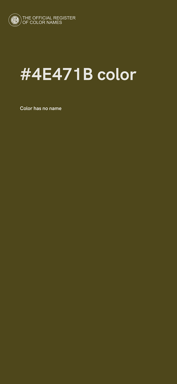 #4E471B color image