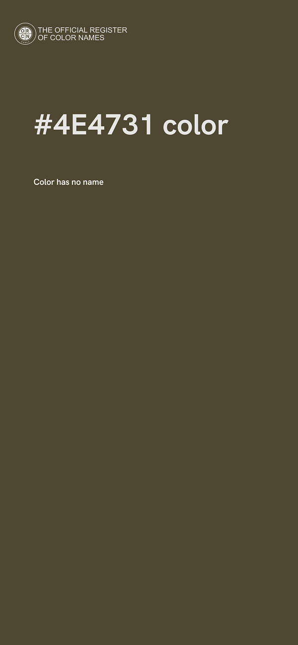 #4E4731 color image