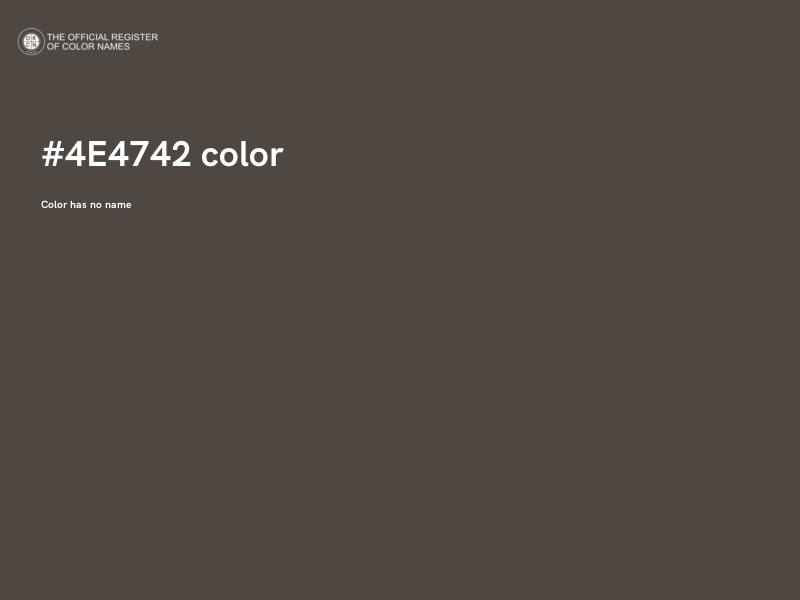 #4E4742 color image
