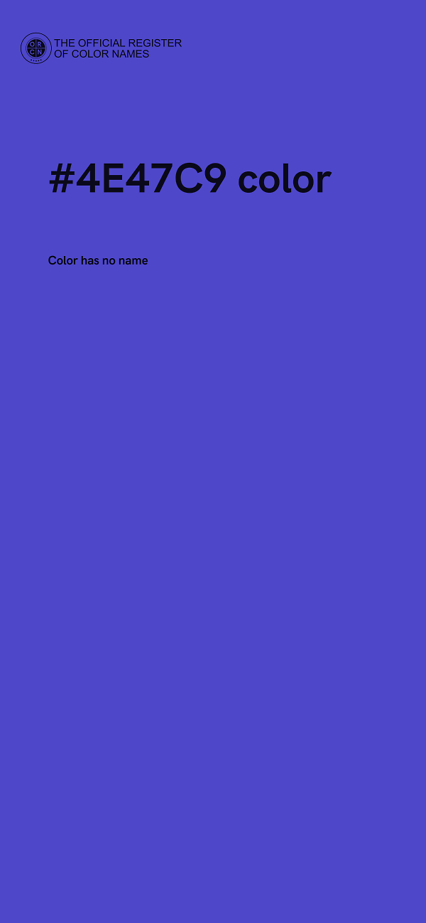 #4E47C9 color image