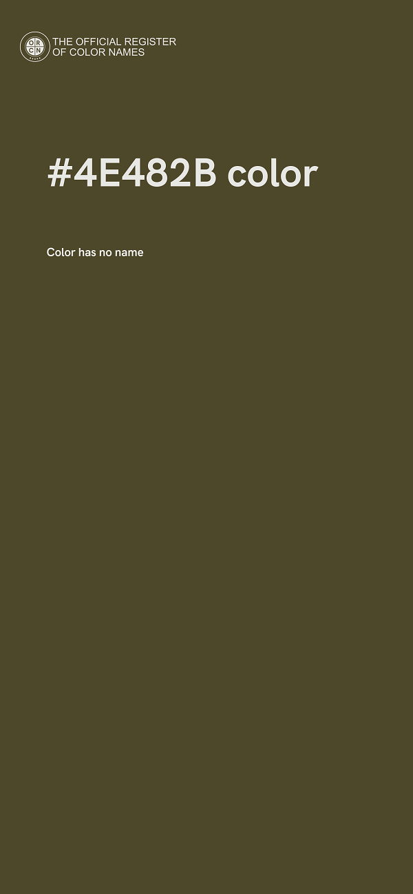 #4E482B color image