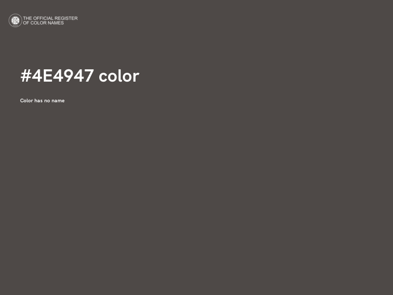 #4E4947 color image