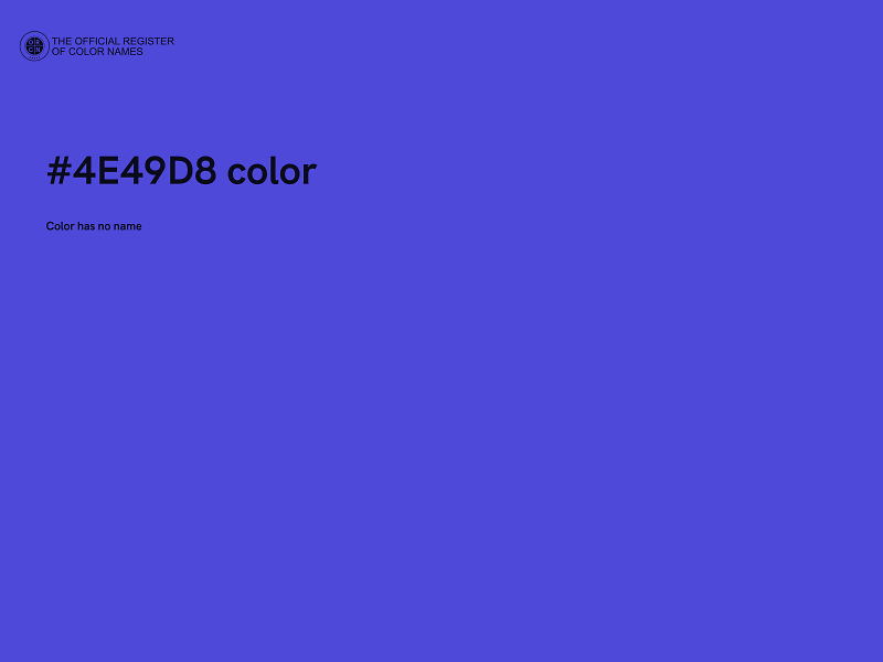#4E49D8 color image