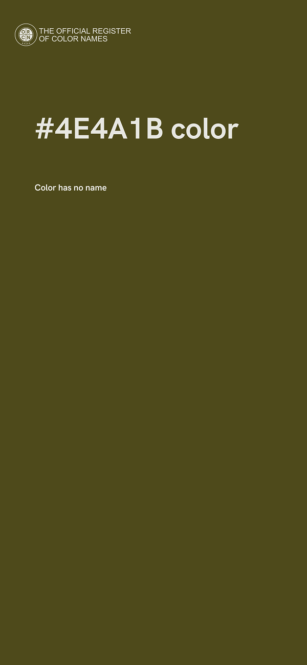 #4E4A1B color image