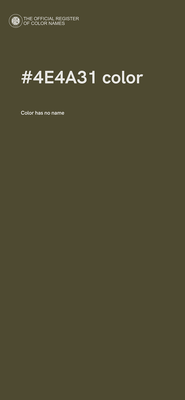 #4E4A31 color image