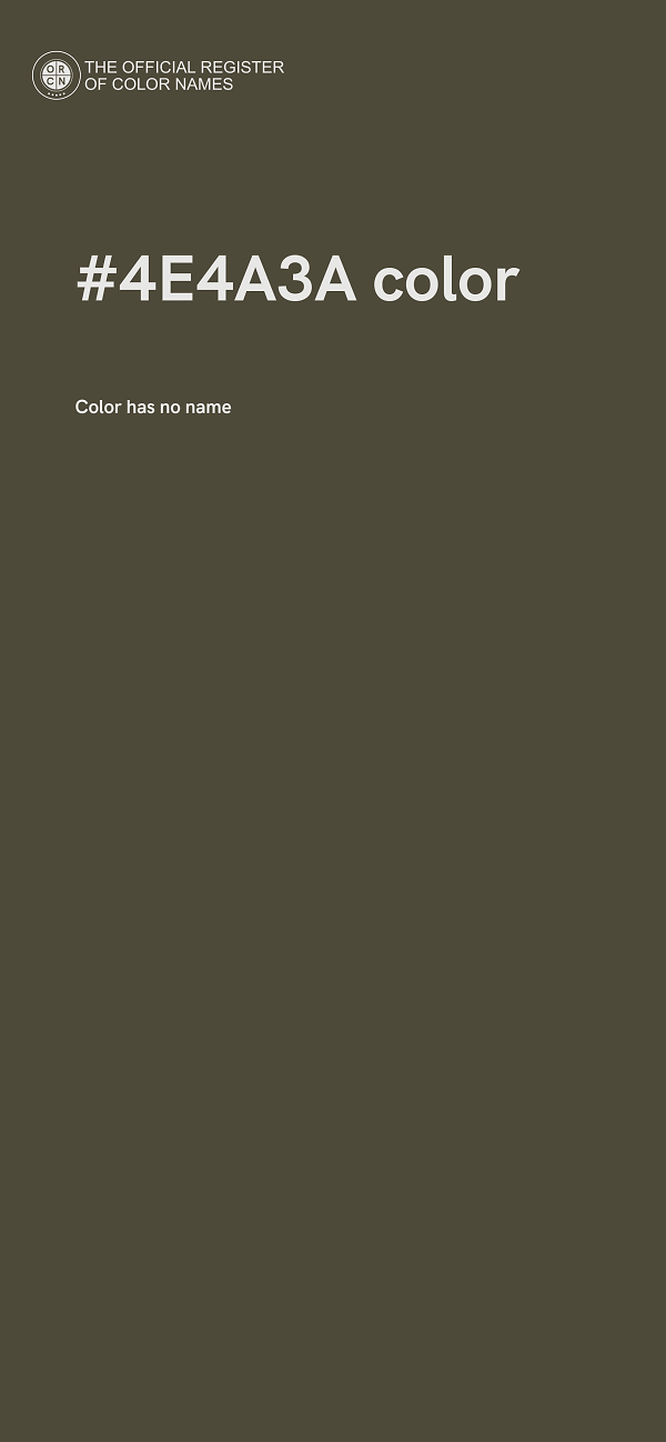 #4E4A3A color image